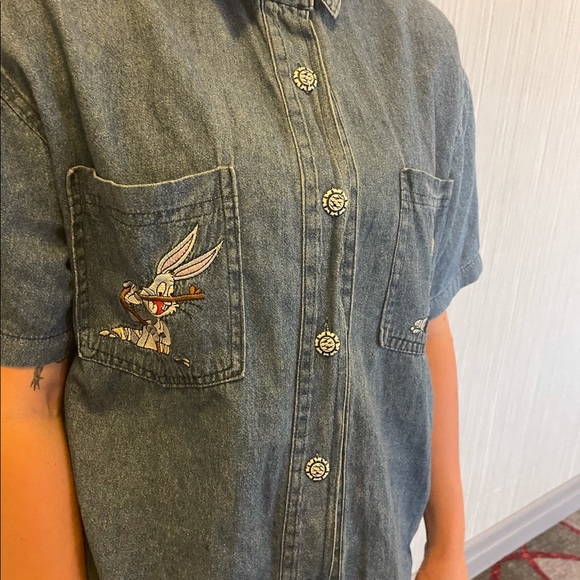 Bugs Bunny Denim button up - Picture 3 of 3